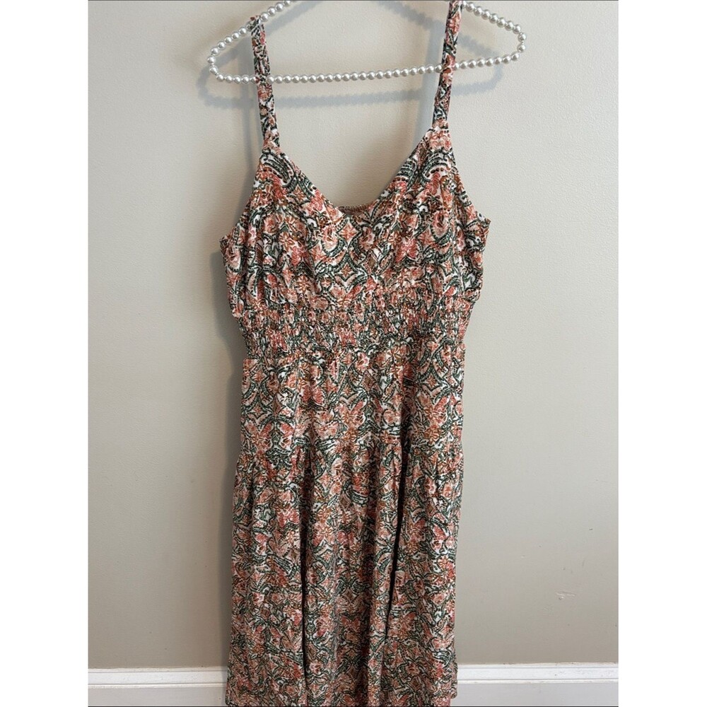 NEW Skies are blue size large Floral Print Spaghetti Strap Sundress